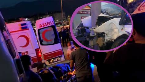 Korkunç kazada can pazarı İşçileri taşıyan minibüs kaza yaptı çok