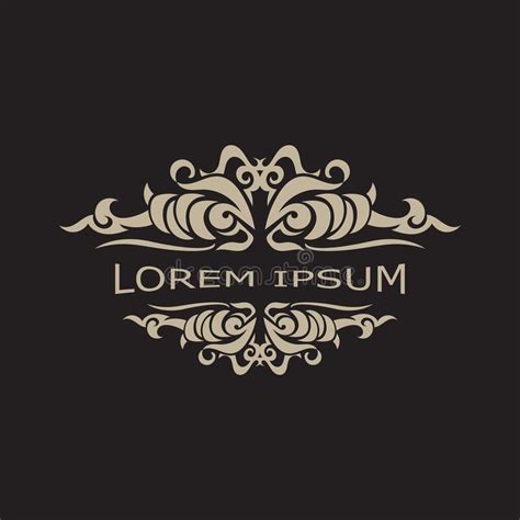 Luxury Logo Template Flourishes Elegant Ornament Fashion Vector