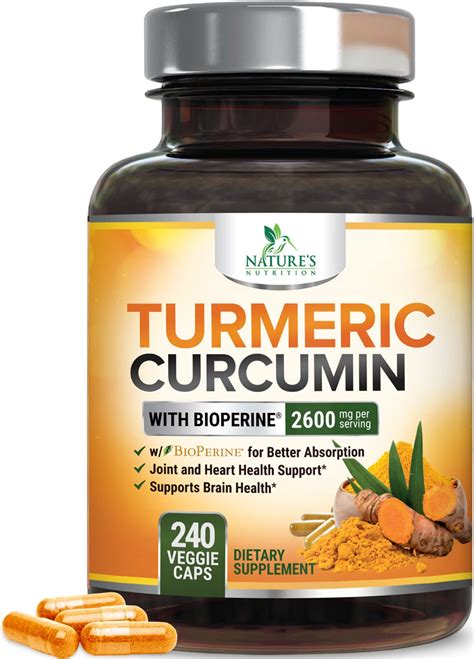 Turmeric Curcumin With Bioperine 95 Curcuminoids 2600mg Natural Joint