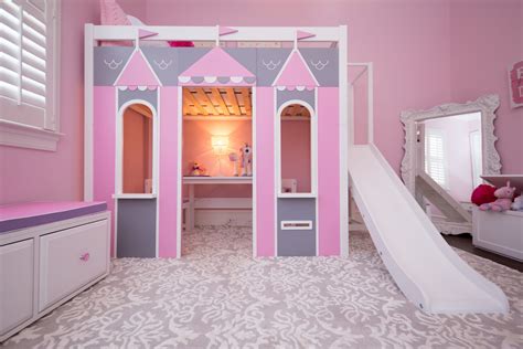 I took the plans of ana's and tweeked them to add some towers and a slide. White Loft Bed with Slide - Twin High Loft Bed with Slide and Playhouse