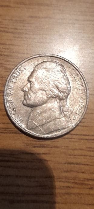 1991 Jefferson Nickel 5 Cents