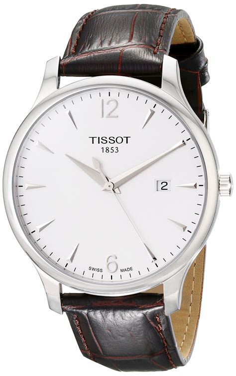 Tissot Mens Tissot Tradition Stainless Steel Dress Watch Brown T0636101603700 Buy Online In