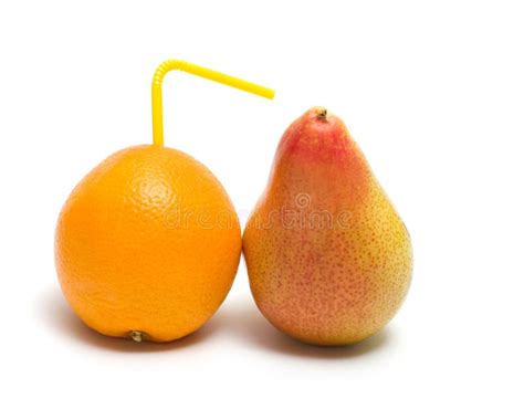 Pear And Orange Stock Image Image Of Foodstuff Closeup 15263231