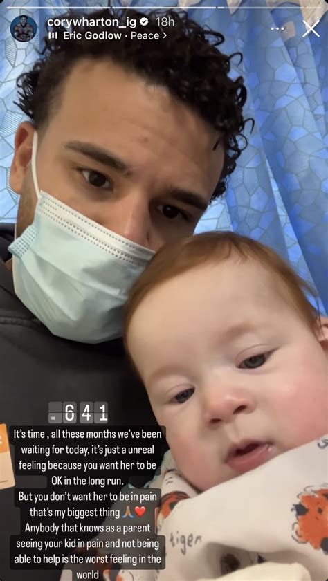 cory wharton shares update after 7 month old daughter s open heart surgery entertainment tonight