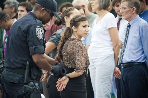 Two Young Women Arrested In Front Of The White House A Photo On
