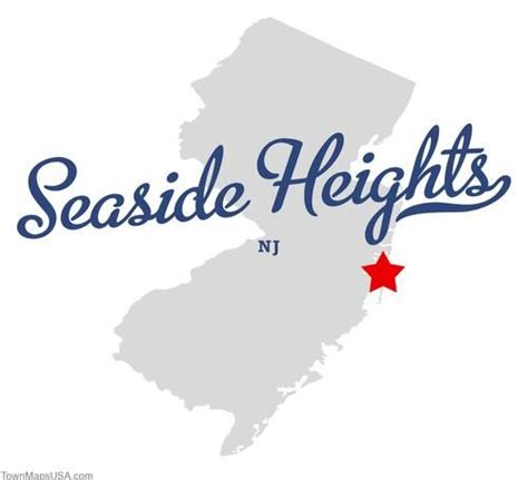 Map Of Seaside Heights New Jersey Nj Seaside Heights Seaside Heights