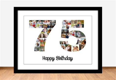 75th Birthday Ts For Men Personalized Photo Collage T Etsy