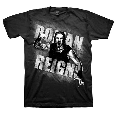 Wwe Wwe Romain Reigns Black And White Adult T Shirt