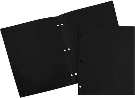 Jam Paper Heavy Duty Plastic 3 Hole Punch Pocket Folders Extra Tough