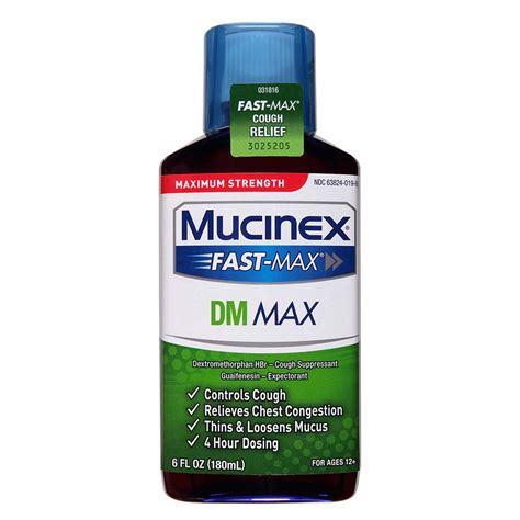 Mucinex Fast Max Dm Max Liquid Shop Cough Cold And Flu At H E B