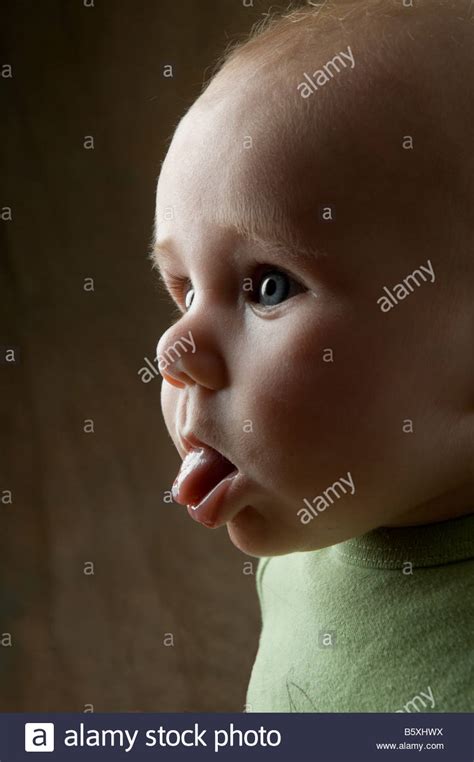 Baby Face Profile Stock Photo Alamy