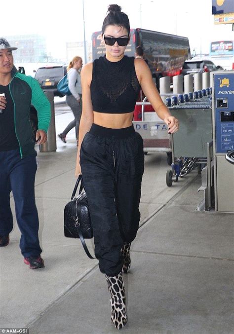 Kendall Jenner Highlights Her Toned Abs In Sheer Mesh Crop Top