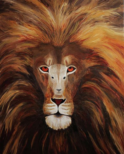Lion Of Judah Lamb Of God Painting By Julie A Johnston