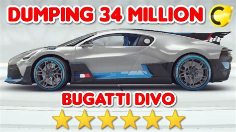 Asphalt 9 Bugatti Divo To 6⭐ Dumping 34 Million Credits On 6⭐