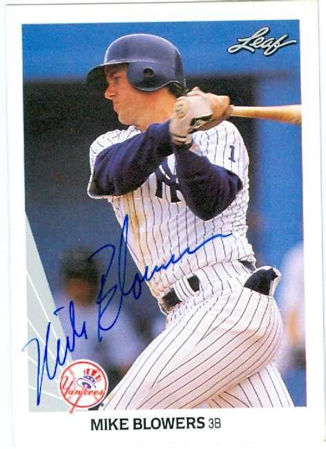 1990 leaf baseball series 2 box unopened factory sealed frank thomas rookie m310. Mike Blowers autographed baseball card (New York Yankees) 1990 Leaf #109