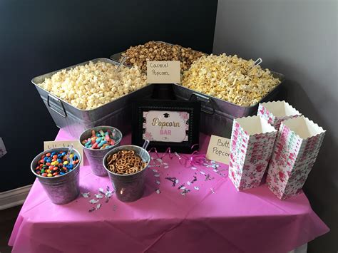 Popcorn Bar Cute Idea For Graduation Party Graduation Party