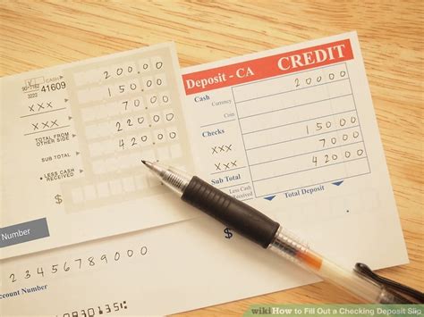 For example, cash and cheques go in different sections, and getting cash back from your deposit requires an additional step. How to Fill out a Checking Deposit Slip: 12 Steps (with Pictures)