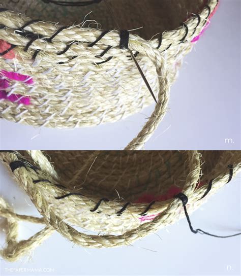 Easy Woven Rope Basket Diy The Paper Mama