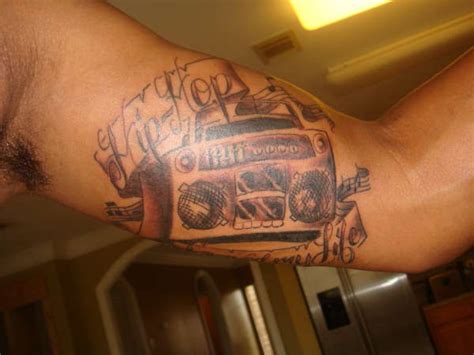 The coloring will determine how artistic or realistic the design will look. Boombox hip hop arm tattoo - | TattooMagz › Tattoo Designs ...