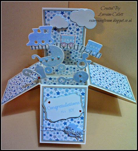 Use this adorable box to put all the cards in for your baby shower for safe keeping. Rainey's Craft Room: Card-In-A-Box ~ Baby Boy