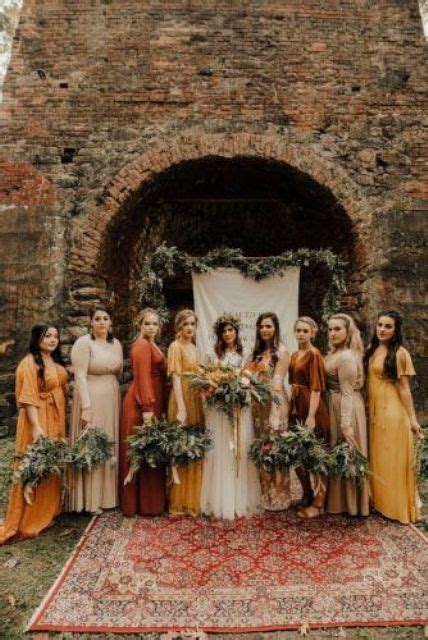 Trendy And Chic Rust Bridesmaid Dresses Weddingomania