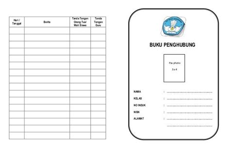 Contoh Buku Penghubung Guru Dan Wali Murid Pendidikan Ahli