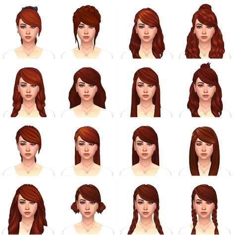 Hair With Bangs Sims 4 Cc Sims Resource Honsino