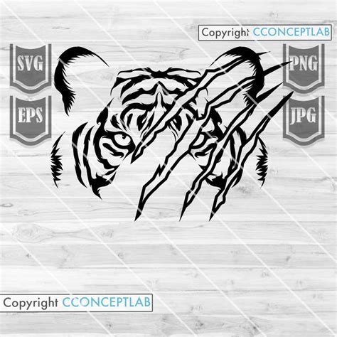 Tiger Scratch Svg File Tiger Cut Files Tiger Svg Tiger Claw Svg Tiger