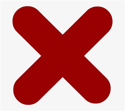 Red X Remove Item Icon Png Transparent Png 656x650 Free Download