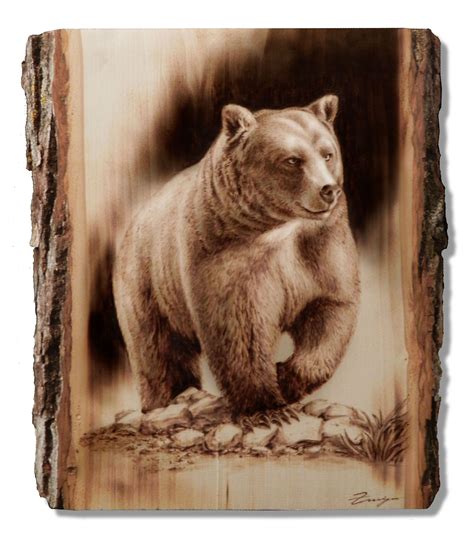 Wood Burning Grizzly Bear By Dennis Franzen Wood Burning Crafts Wood