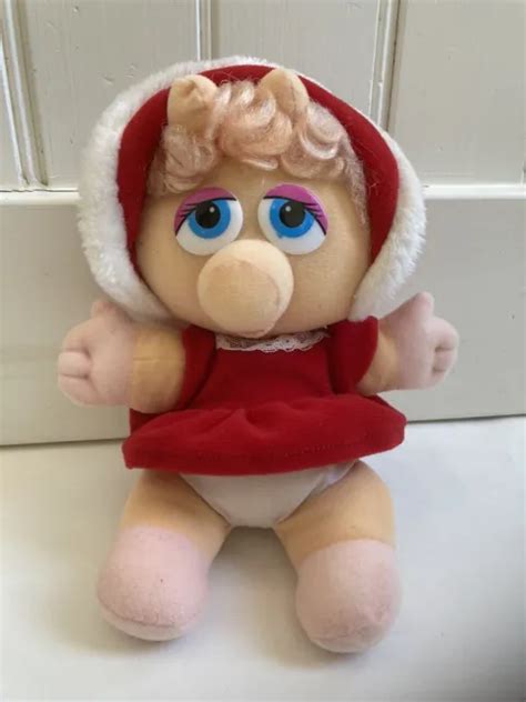Vintage 1987 Muppet Baby Miss Piggy Plush 10 Stuffed Animal Jim Henson