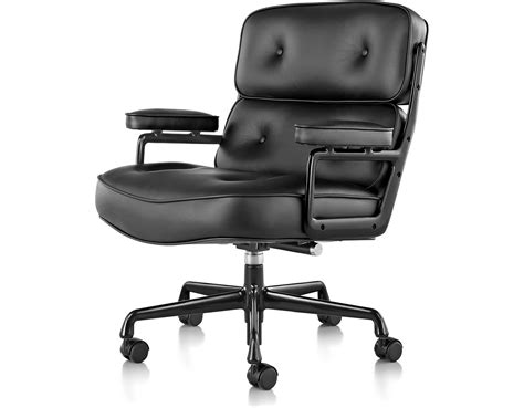 Vintage eames time life swivel chair in blue horse hair and leather buttons. Eames® Time-life Executive Chair - hivemodern.com