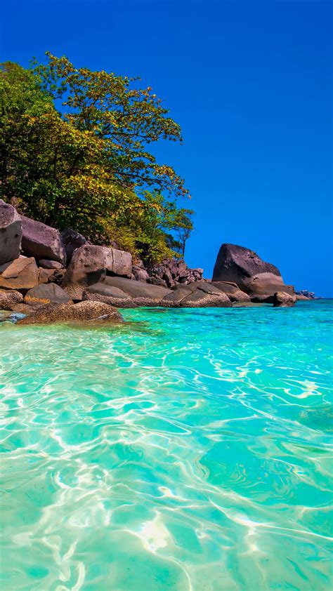 Crystal Clear Waters On Similan Islands In Thailand