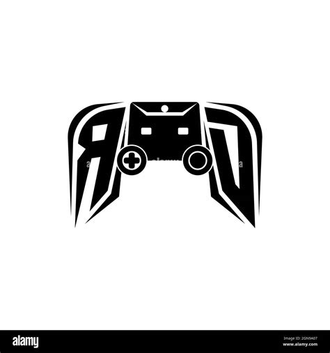 Rd Initial Esport Gaming Logo Game Console Shape Style Vector Template