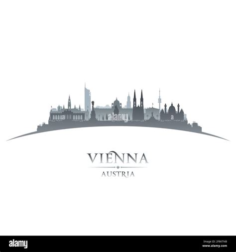 Vienna Austria City Skyline Silhouette Vector Illustration Stock