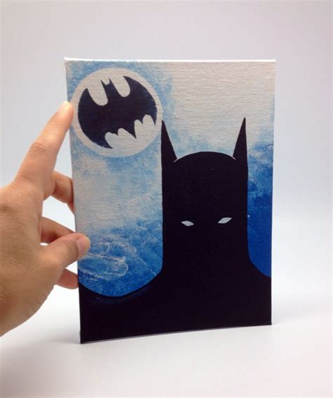 Batman Acrylic Painting On Canvas Panel By Annatrimmelpaintings