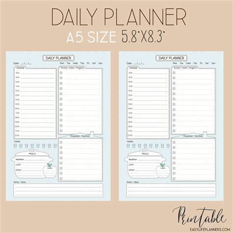 Printable Planner Inserts