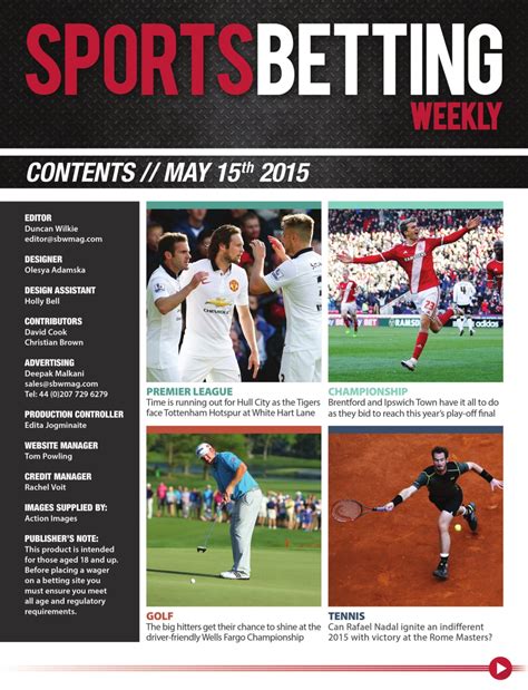 Sports Betting Weekly Magazine Sbw Issue 21 Back Issue