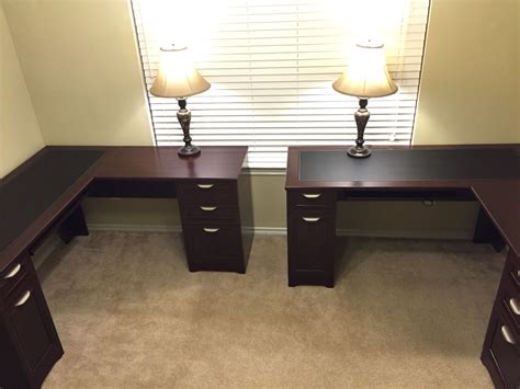His And Hers Home Office Two L Shaped Desk From Office