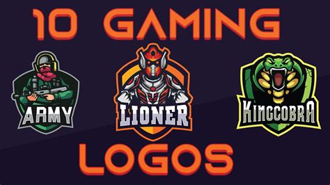 10 Awesome Gaming Logo Templates For Free Enzeefx Youtube