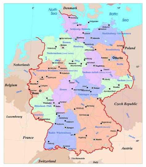 Mapa De Alemania Mapa Geografico Mapa De Carreteras Y Mapa Turistico Images