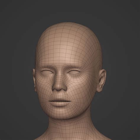 3d Model Woman Base Mesh Rigged Vr Ar Low Poly Cgtrader