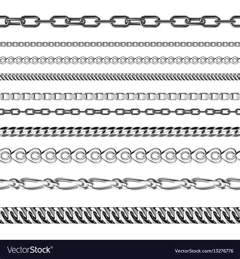 Chains Link Strength Connection Seamless Vector Image