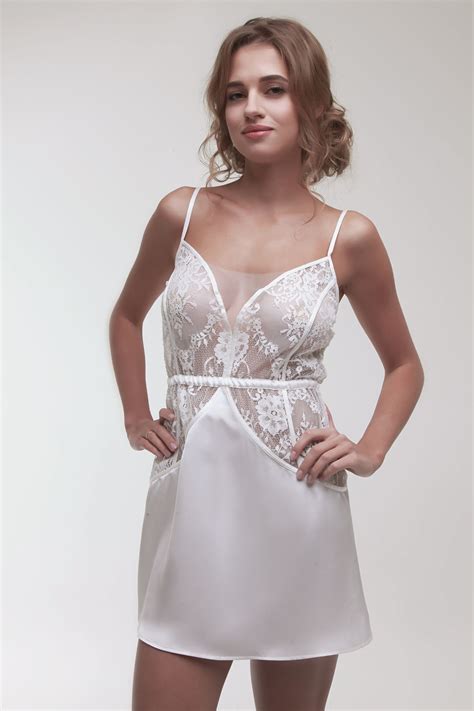 Silk Bridal Chemise With Lace D 10 Шёлковые свадебные платья Ночная