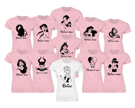 Customized Hen Party Disney Princesses Inspired T Shirts Princesses