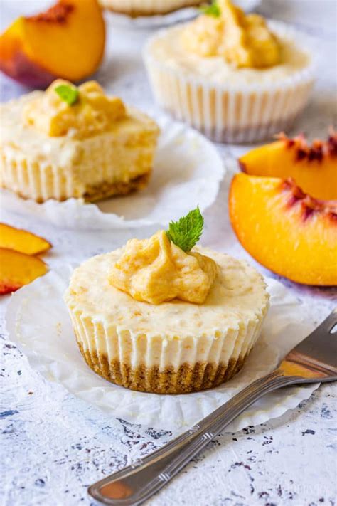 Mini Peach Cheesecakes Recipe Happy Foods Tube