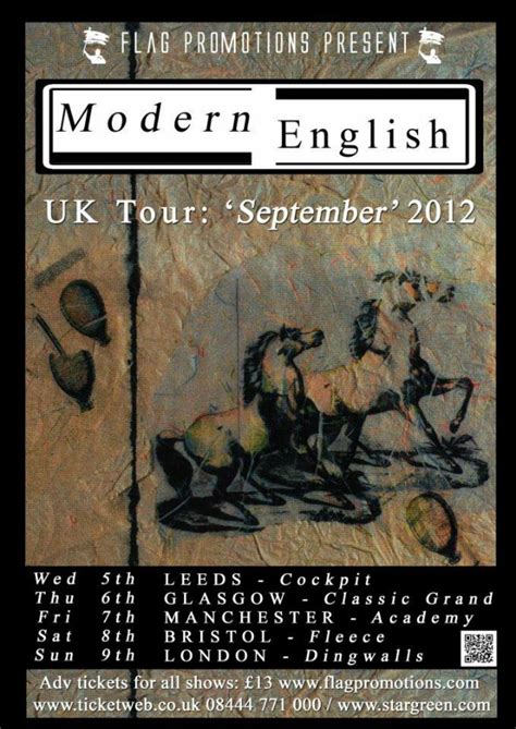 Modern English Cancels September Tour Of Uk Announces Three Concerts