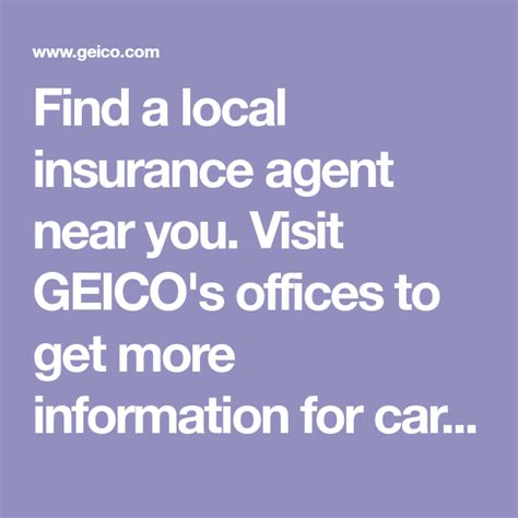 These privileges include savings at. Find a local insurance agent near you. Visit GEICO's offices to get more information for c… in ...