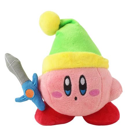 Peluche De Kirby Con Espada Modelo Zelda Link Nintendo 18 Cm