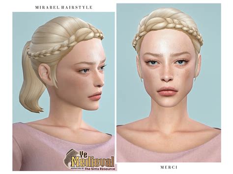 The Sims Resource Ye Medieval Mirable Hairstyle